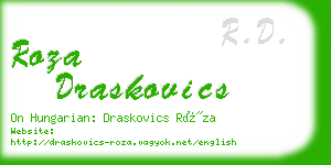 roza draskovics business card